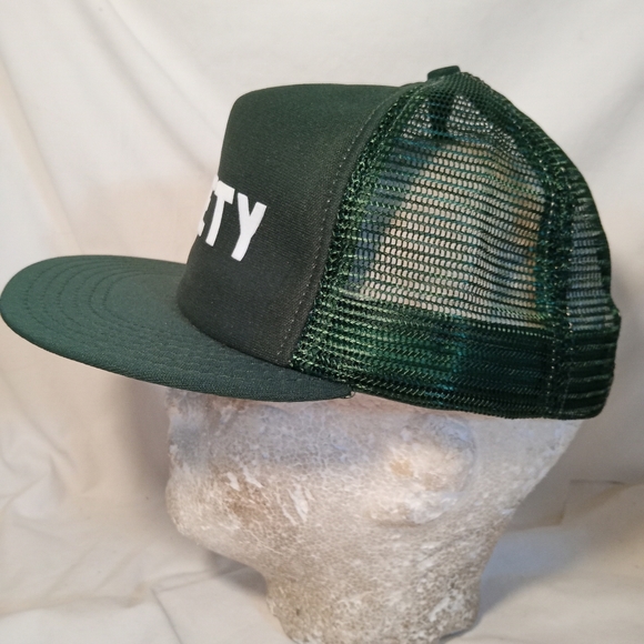 NWOT* Vintage Green Safety Snapback Trucker Hat Cap - Picture 3 of 6
